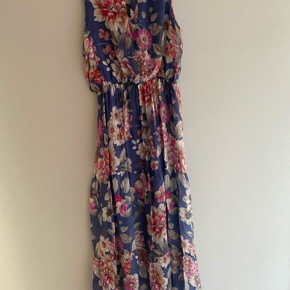 NWT Lara G. silk blend maxi dress size M - Picture 4 of 4